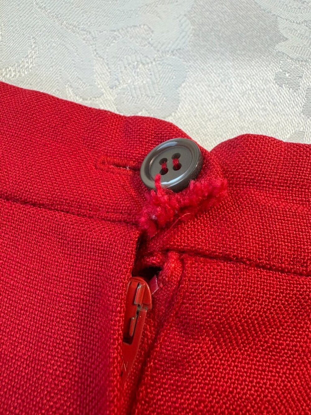 ⚠️VTG Harve Benard Red Linen Trousser Pants 30" Waist ILGWU Union Made USA 10 - Picture 6 of 8